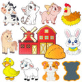 Large Farm Animal Fridge Magnets for Toddlers 1-3 - 10 Piece Set with Full Back Magnet, Safe PVC, Easy to Clean