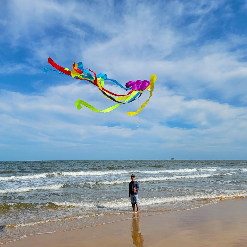 Large Octopus Kite for Kids & Adults – 28x158" 3D Nylon, No Assembly, 100m Line