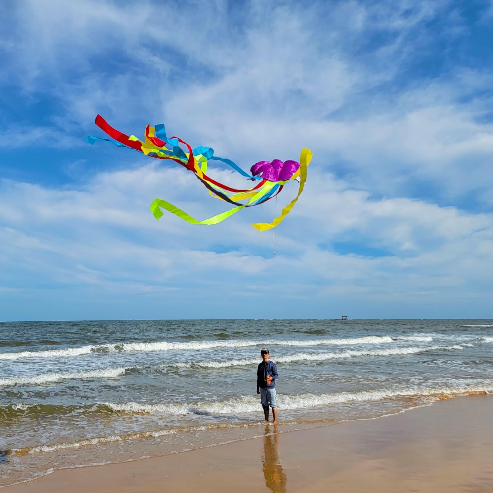 Large Octopus Kite for Kids & Adults – 28x158" 3D Nylon, No Assembly, 100m Line