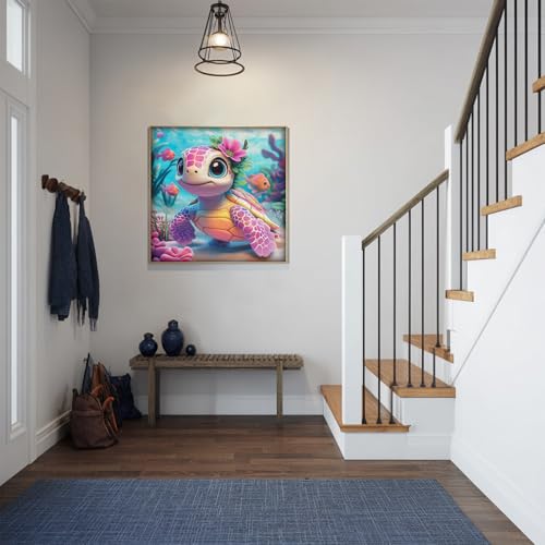 Larkipuzz 1000 Piece Sea Turtle Jigsaw Puzzle for Adults – Ocean Animals & Coral Reef Scene, Large 23.85" Square, Easy-Assembly with ABC Backing