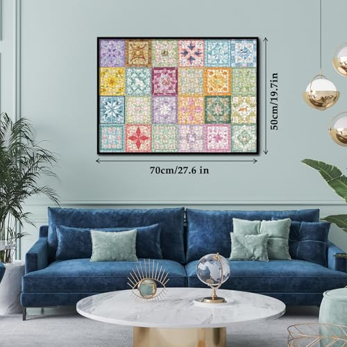 Larkipuzz Colorful Galaxy Collage 1000-Piece Jigsaw Puzzle – Bird, Deer, Squirrel, Pumpkin – Seasons of the Sky Collection