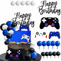 LAST HOE DOWN Video Game Cake Topper – Blue Controller, Balls & Happy Birthday Sign