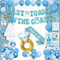 Last Toast on the Coast Bachelorette Party Decorations Kit – Blue Coastal Set with Banner, Balloons, Photo Props