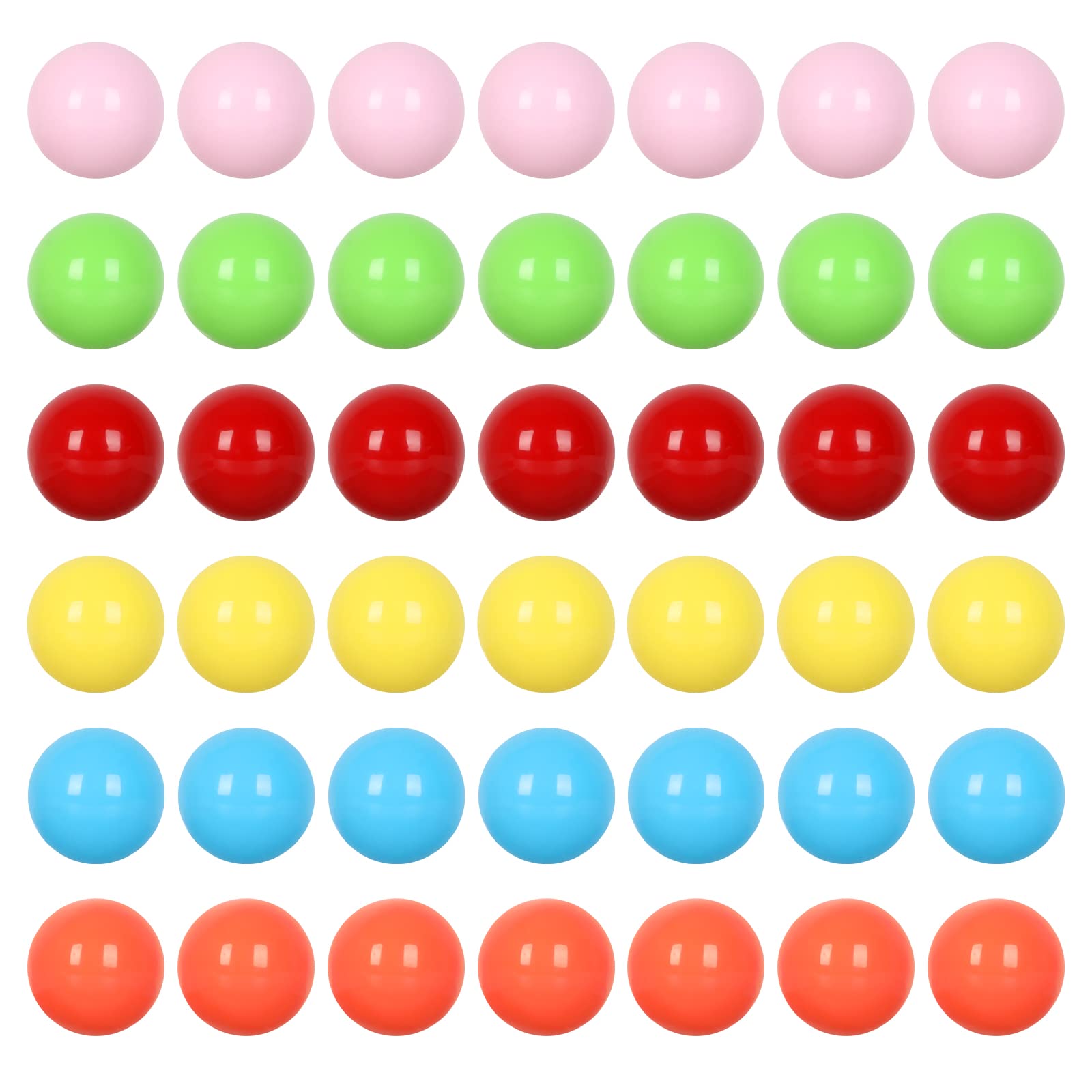 Laviesto 42-Piece Acrylic Marble Set, 23mm (0.91 Inch) Replacement Balls for Chinese Checkers, Aggravation, Wahoo, and Board Games, 6 Colors in Plastic Box