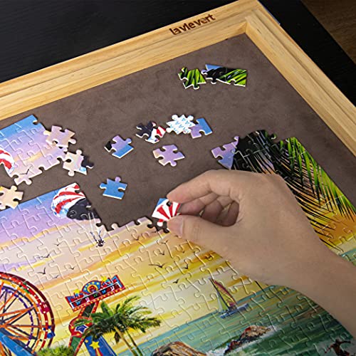 Lavievert 1000 Piece Beach Jigsaw Puzzle – Thick Cardboard, Unique Cut, Family Fun