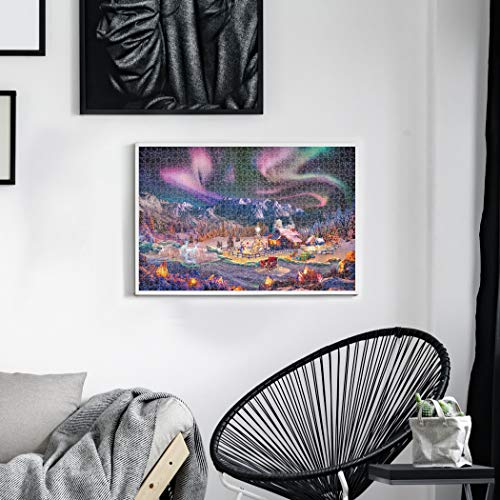 Lavievert 1000-Piece Christmas Wonderland Jigsaw Puzzle – Snowy Night, Aurora, and More