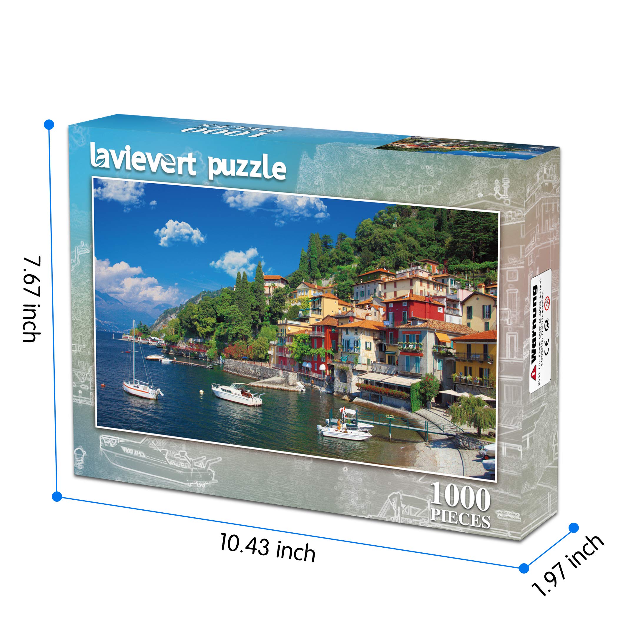 Lavievert 1000 Piece Jigsaw Puzzle - Lake Como, Italy