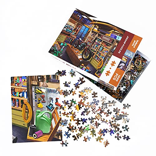 Lavievert 1000-Piece Jigsaw Puzzle – Garage Theme for Adults & Families