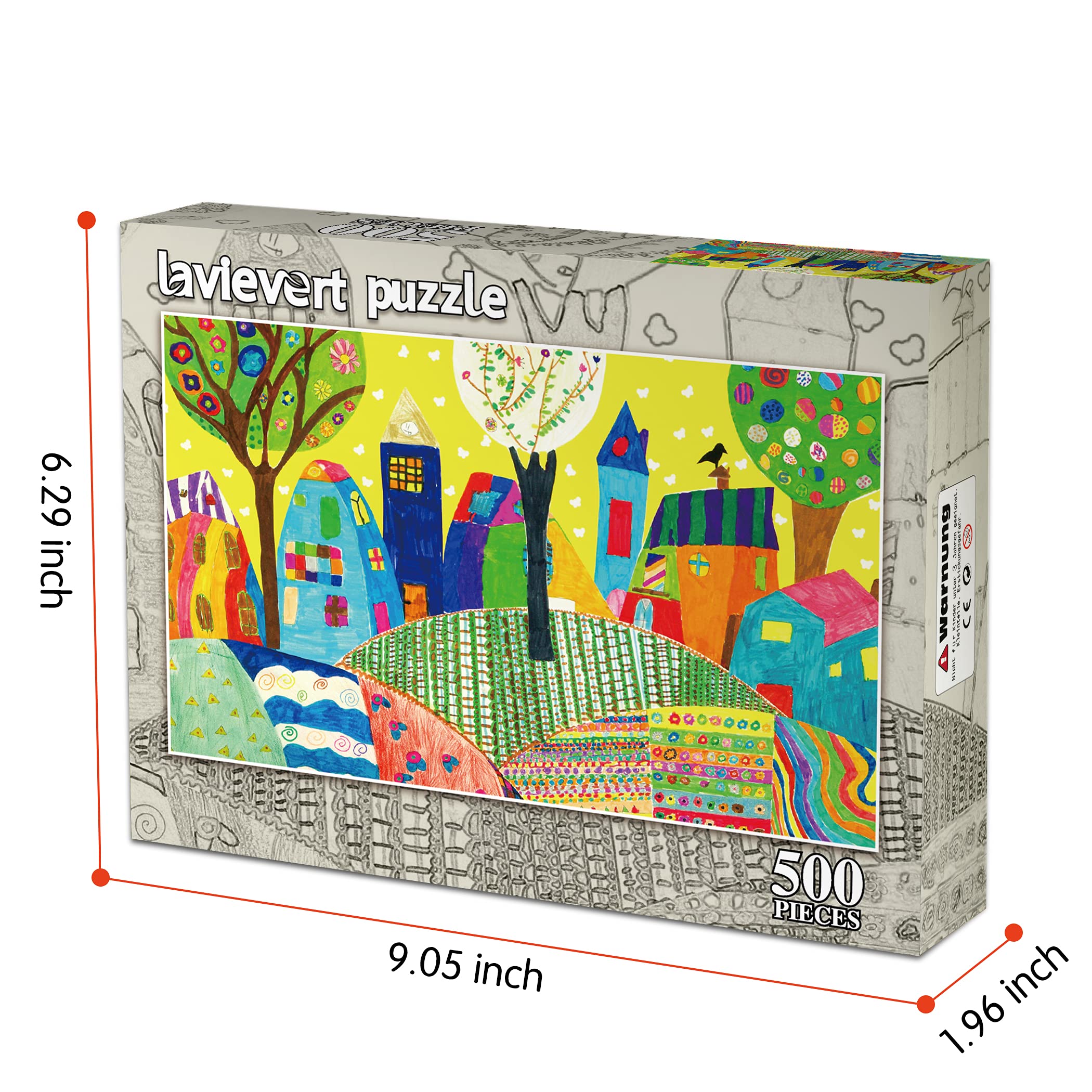 Lavievert 500-Piece Jigsaw Puzzle for Adults – Drawing Fun Design