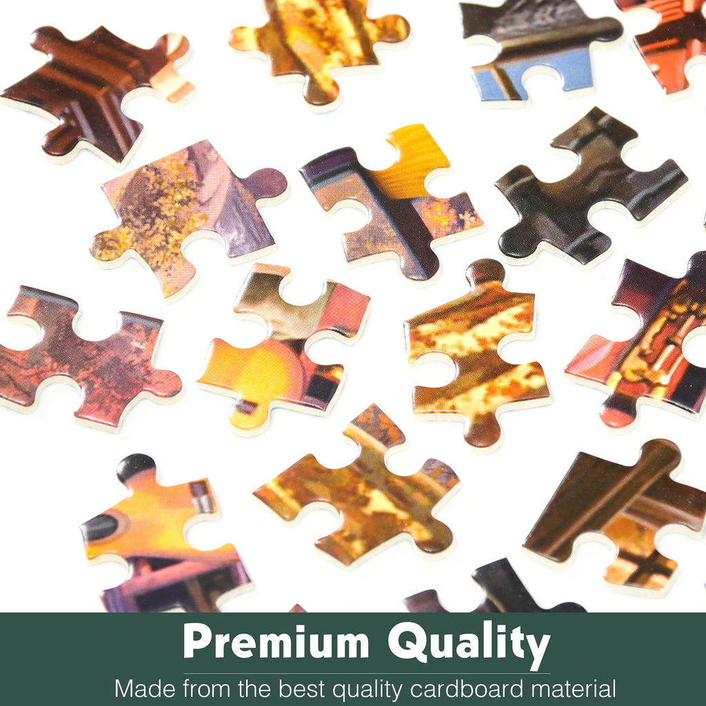 Lavievert 500 Piece Jigsaw Puzzle for Adults – Unique Cut with Alphabet Back Zones
