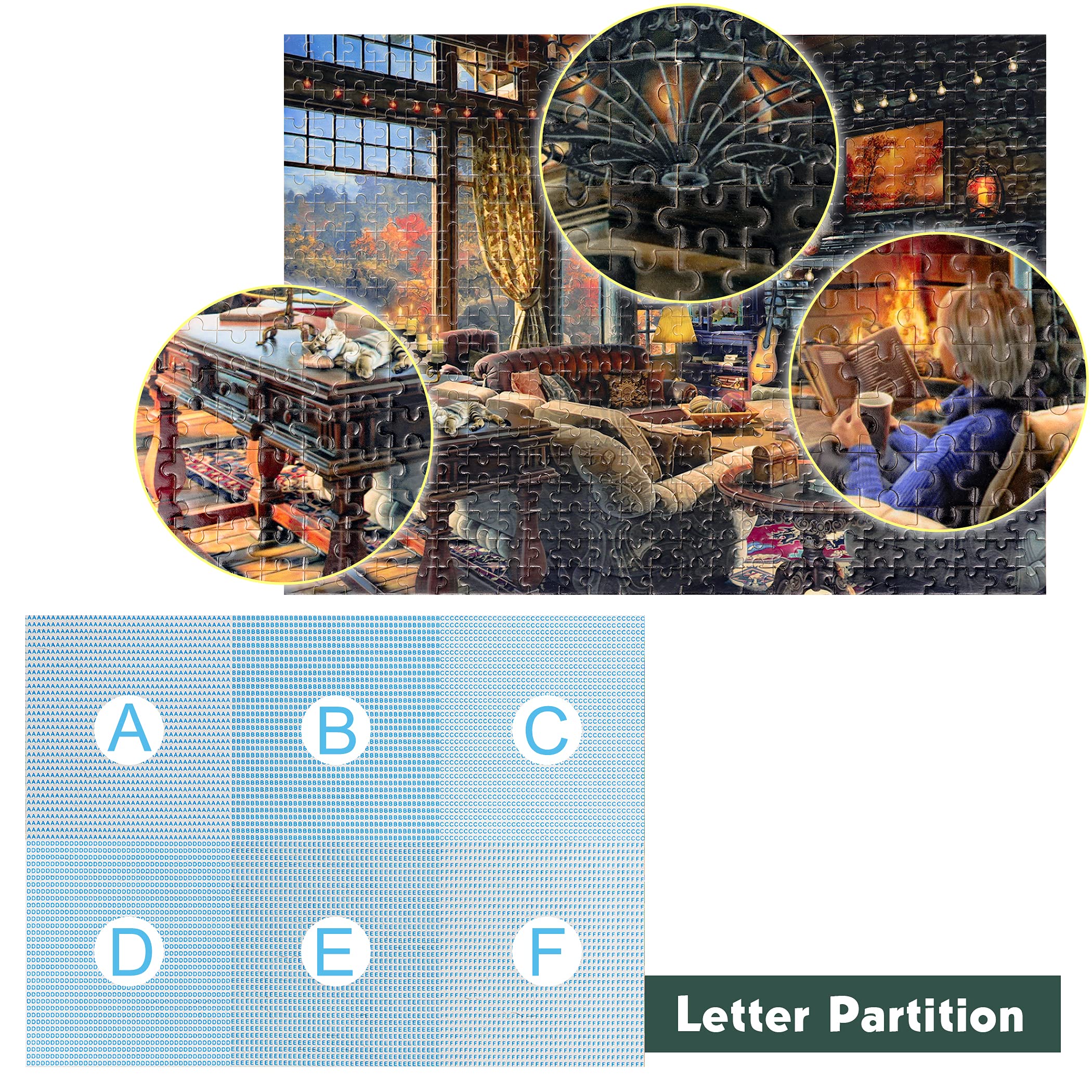 Lavievert 500 Piece Jigsaw Puzzle for Adults – Unique Cut with Alphabet Back Zones