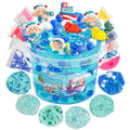 LAWOHO 300ml Ocean Clear Slime Kit with Clay and 11 Add-Ins for Kids