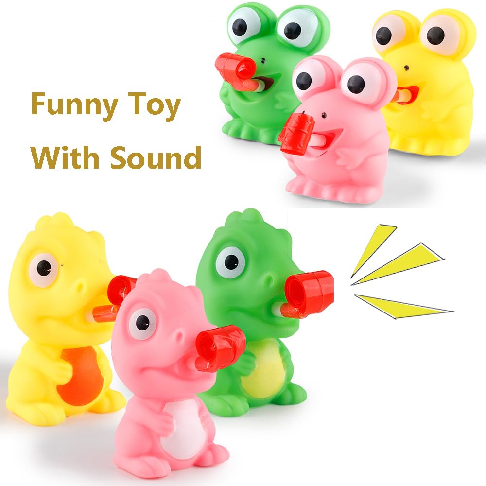 LBKKC Stress Dinosaur Toys 3-Pack: Squeeze, Tongue Sticks Out, Makes Sound - Fun Gag Gift for Kids and Adults