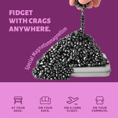 LCVUUK Ferrite Rocks - Over 600 Weak Magnetic Smooth Pebbles Desk Toy for Adults