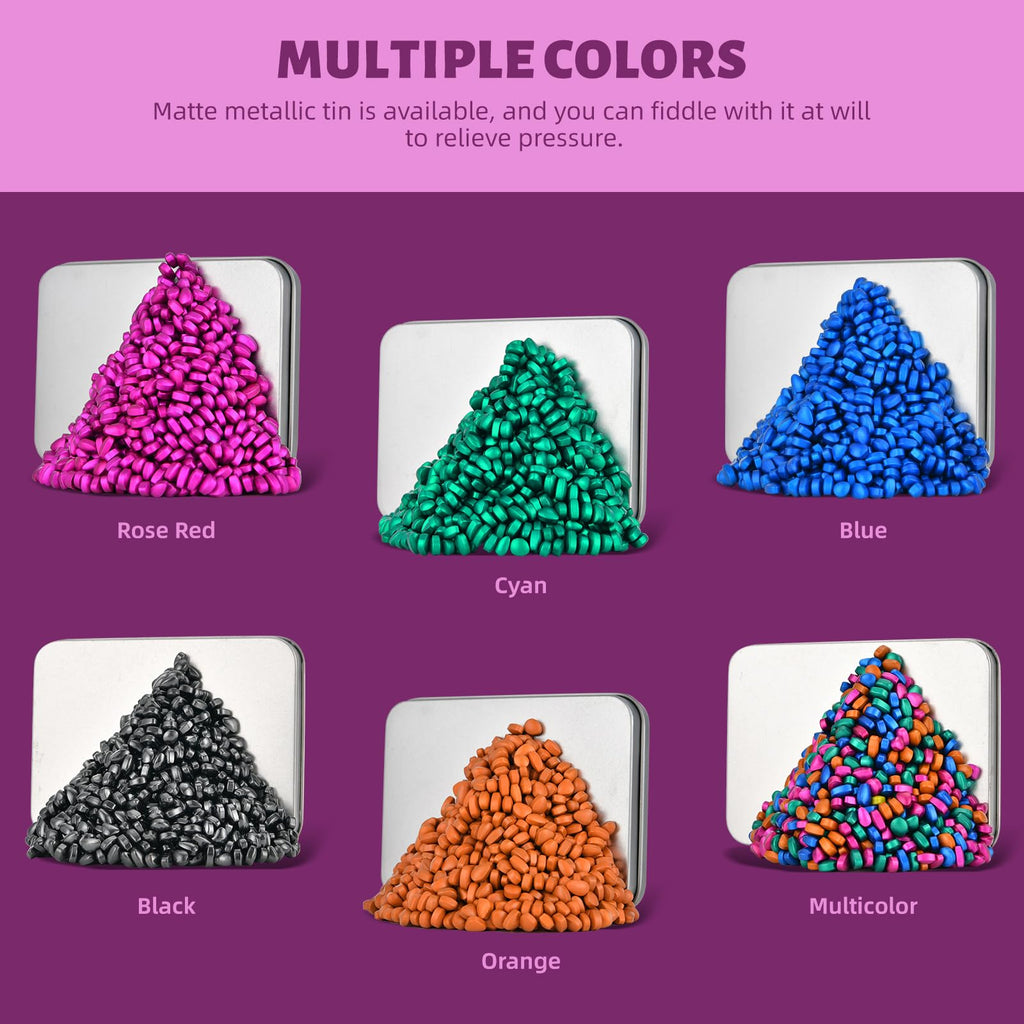 LCVUUK Ferrite Rocks - Over 600 Weak Magnetic Smooth Pebbles Desk Toy for Adults