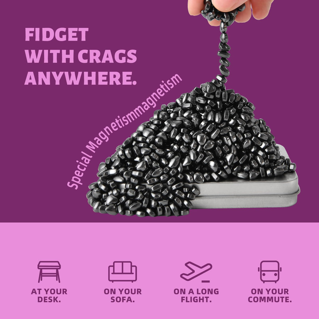 LCVUUK Ferrite Rocks - Over 600 Weak Magnetic Smooth Pebbles Desk Toy for Adults
