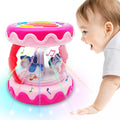 LDRYWW Musical Light-Up Hand Drum for Baby Girls 18+ Months - Pink