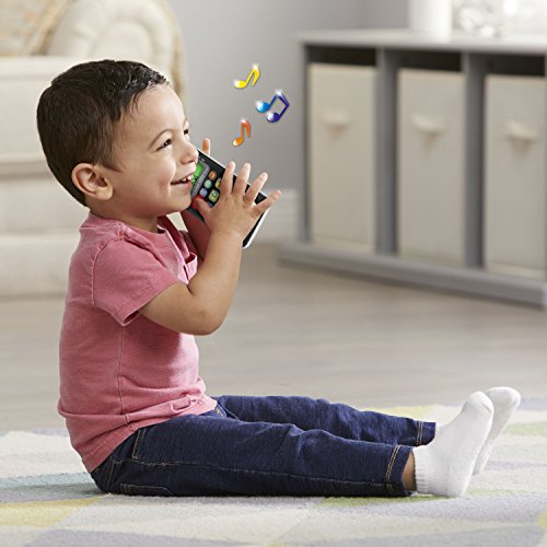 LeapFrog Chat and Count Emoji Phone - Black Toddler Toy with Numbers, Videos, and Pretend Calls