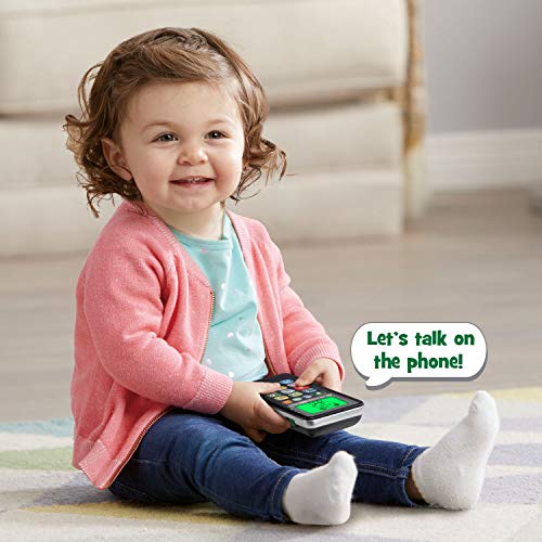 LeapFrog Chat and Count Emoji Phone - Black Toddler Toy with Numbers, Videos, and Pretend Calls