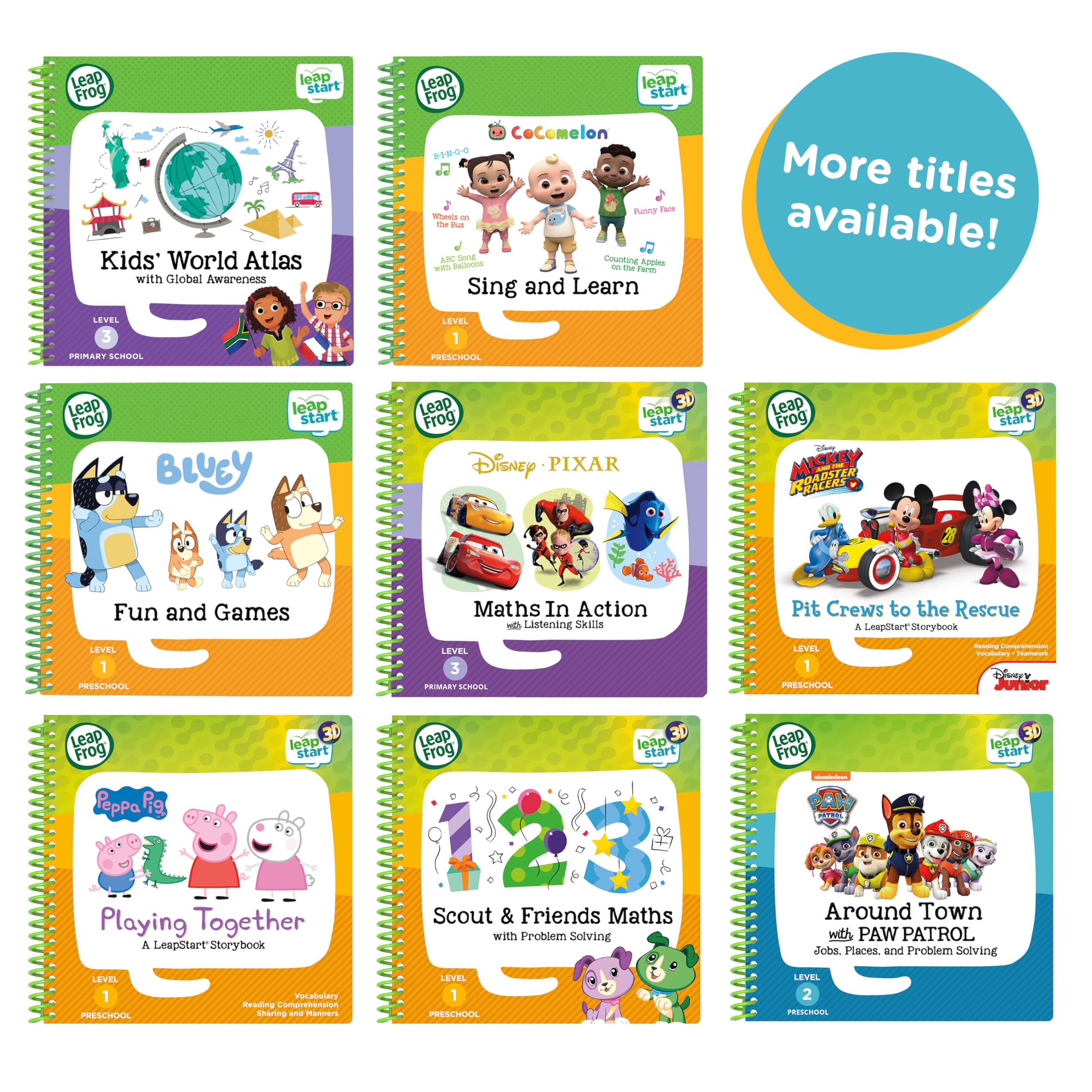 LeapFrog LeapStart Kids' World Atlas & Global Awareness Activity Book (Level 3, Ages 4-6)