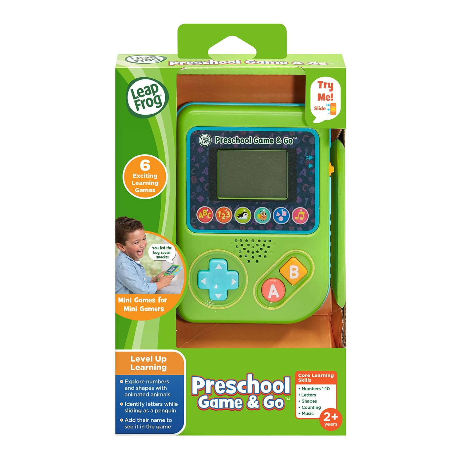 LeapFrog Preschool Game and Go Handheld Video Game Toy, Green, Ages 2+