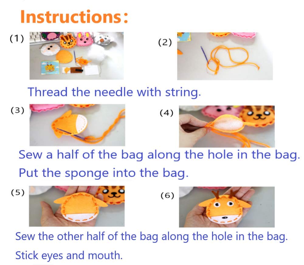 Learn to Sew DIY Craft Kits for Kids - 12 Animal Sewing Projects by Adam Victor (Ages 12+)