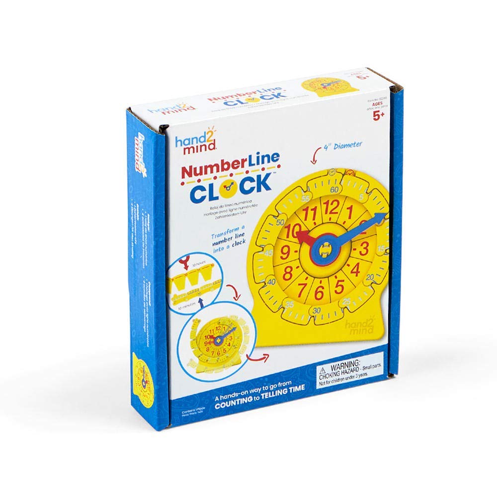 Learning Resources 24-Hour Number Line Clock – Single Student Set for Kids Learning to Tell Time