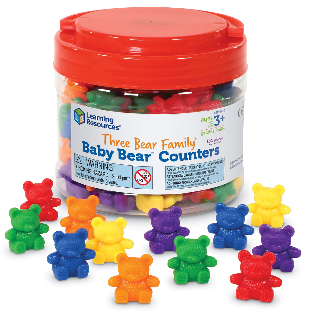 Learning Resources Baby Bear Counters – 102 Colorful Counting Bears for Toddlers & Preschoolers