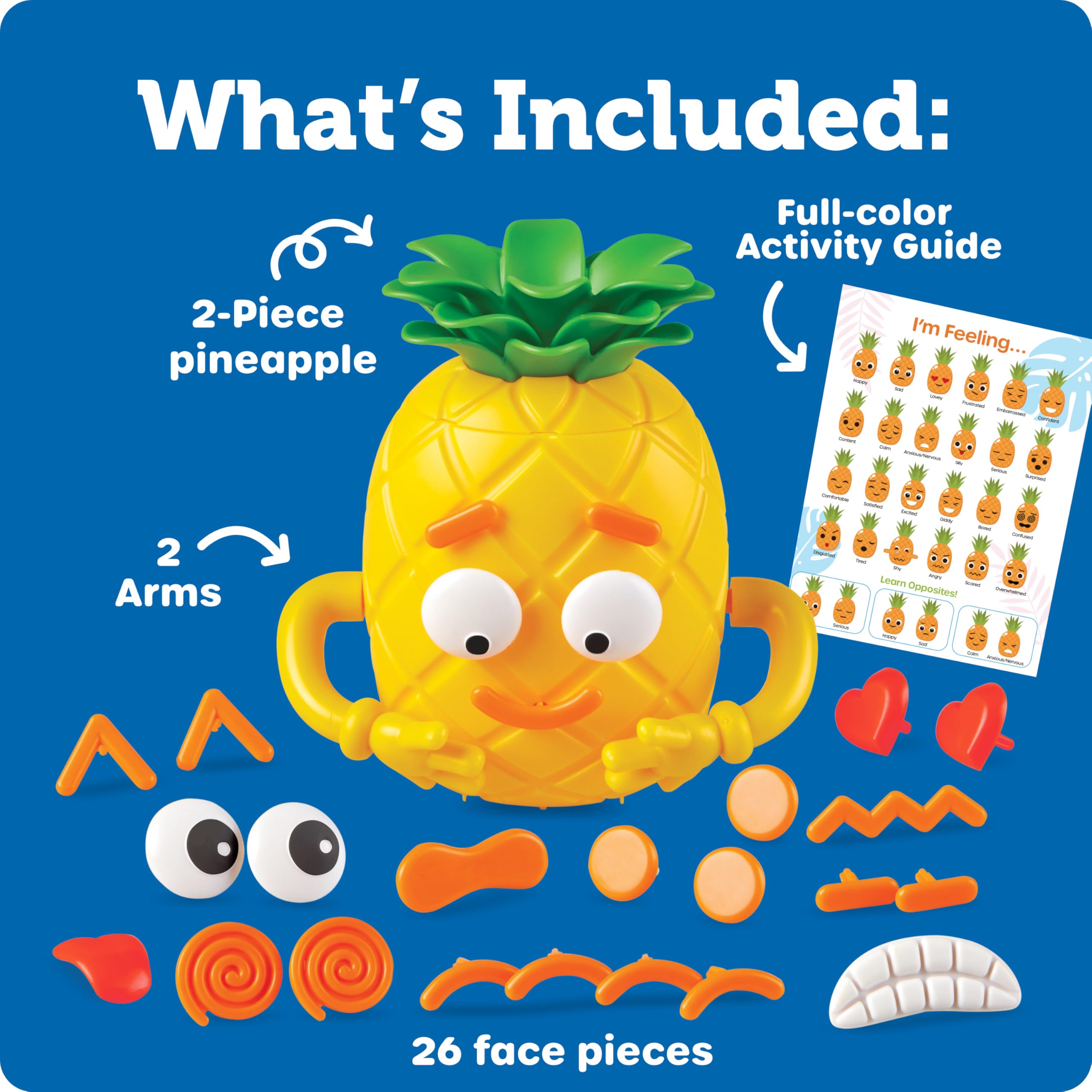 Learning Resources Big Feelings Pineapple - Emotional Learning Toy with 50 Mix-and-Match Pieces
