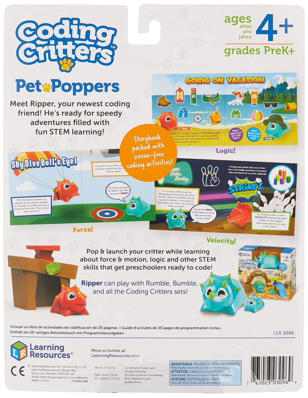 Learning Resources Coding Critters Go Pets Ripper the Dino – STEM Toy for Kids Ages 4+