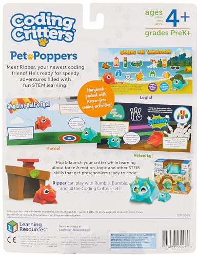 Learning Resources Coding Critters Go Pets Ripper the Dino – STEM Toy for Kids Ages 4+