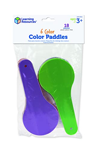 Learning Resources Color Paddles - 18 Translucent Paddles for Color Mixing & Preschool Science