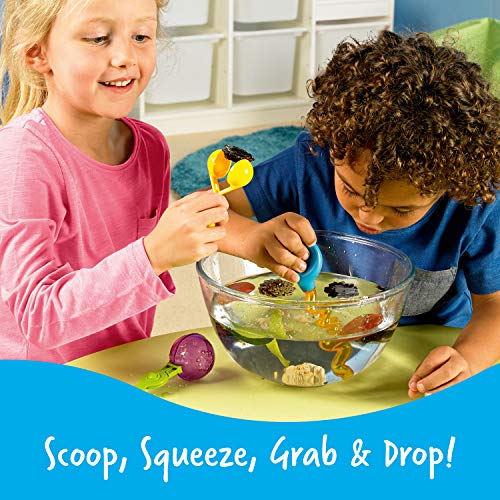 Learning Resources Helping Hands Fine Motor Tool Set – 4-Piece Sensory Toy Set for Toddlers Ages 3+