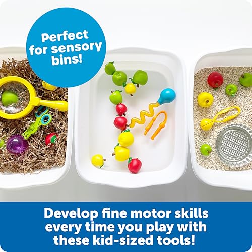 Learning Resources Helping Hands Fine Motor Tool Set – 4-Piece Sensory Toy Set for Toddlers Ages 3+