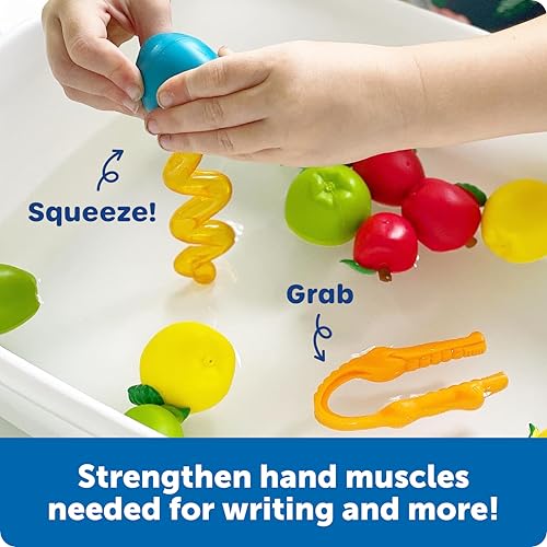 Learning Resources Helping Hands Fine Motor Tool Set – 4-Piece Sensory Toy Set for Toddlers Ages 3+