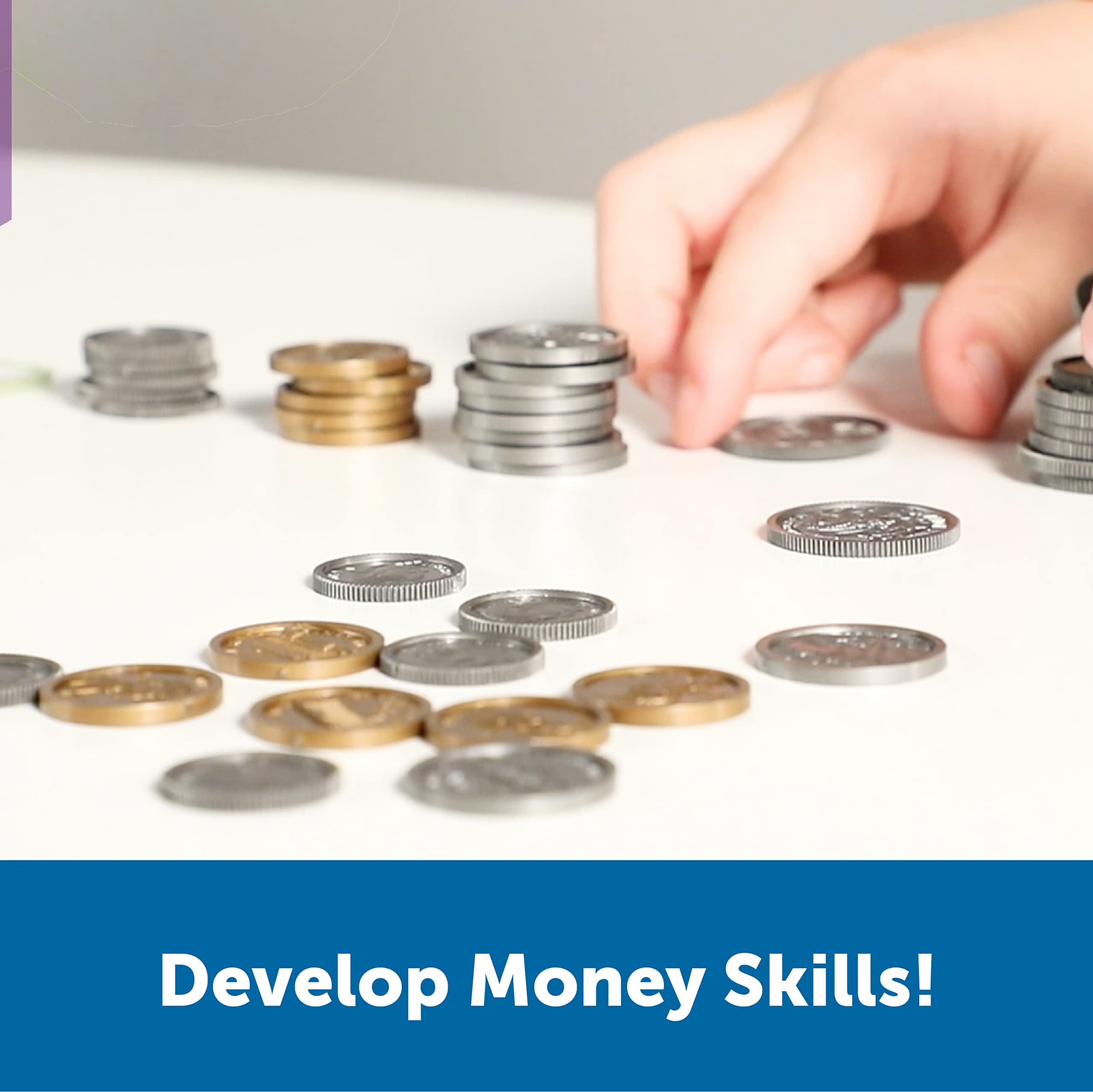 Learning Resources Pretend & Play Money Set – 150 Piece Toy Currency with Bills and Coins for Teaching Money Skills