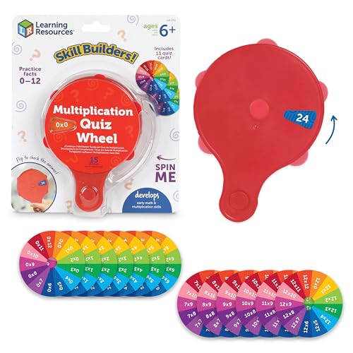 Learning Resources Skill Builders! Multiplication Quiz Wheel – Math Fidget Toy for Ages 6+