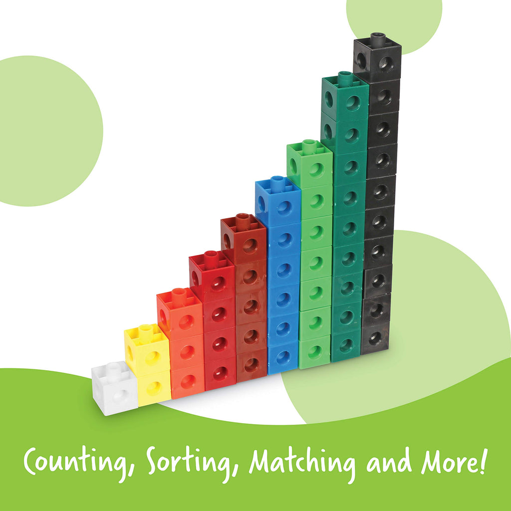 Learning Resources Snap Cubes 100-Piece Set - Math Counting Toy for Kids Ages 5+