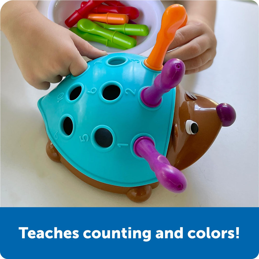 Learning Resources Spike the Fine Motor Hedgehog – Sorting, Stacking & Counting Toy for Toddlers