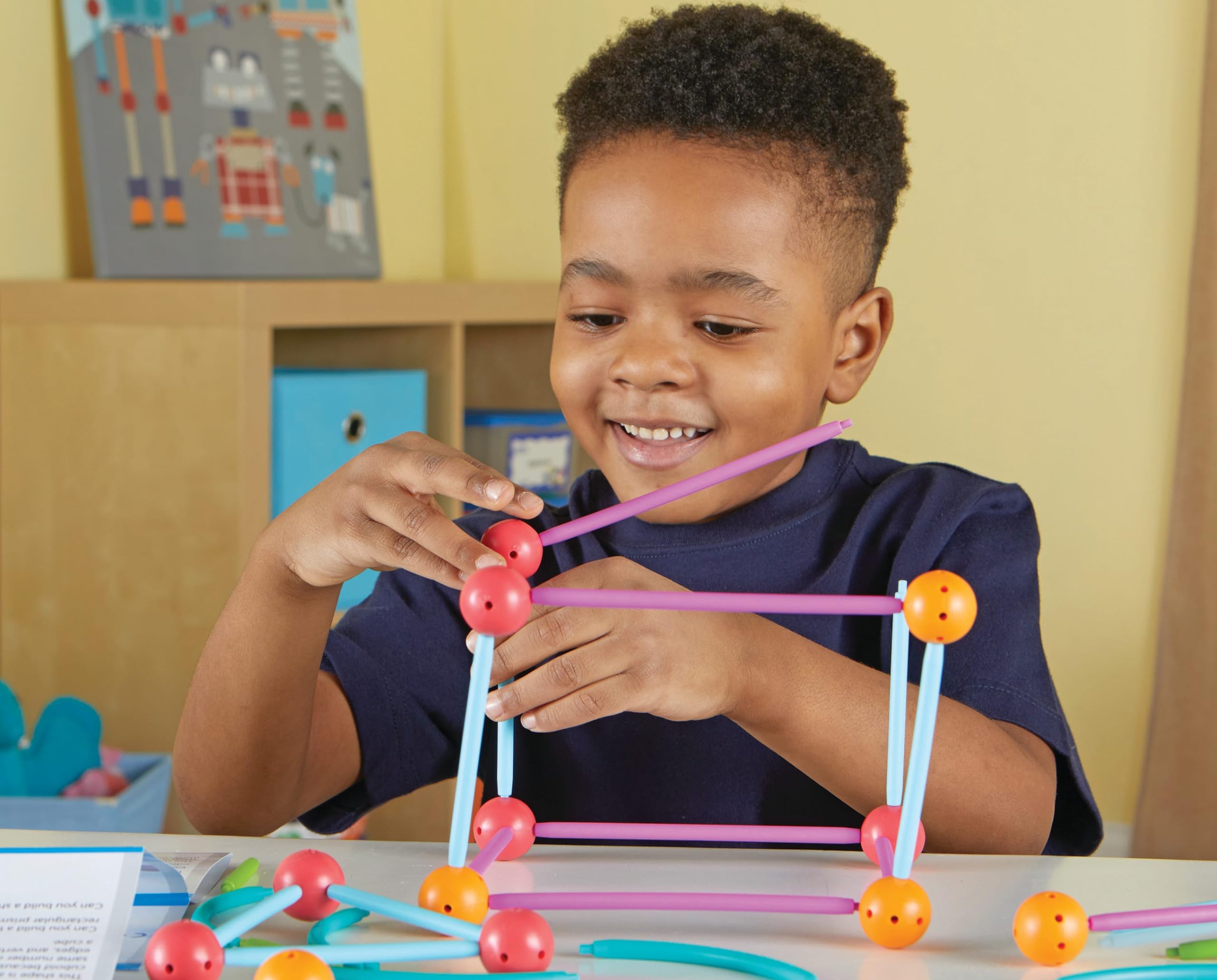Learning Resources STEM Explorers Geomakers – 58-Piece Shape-Building Set for Kids Ages 5+