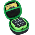 Lebakort Protective Storage Case for GiiKER Tic Tac Toe Bolt 3-in-1 Handheld Puzzle – Black + Green