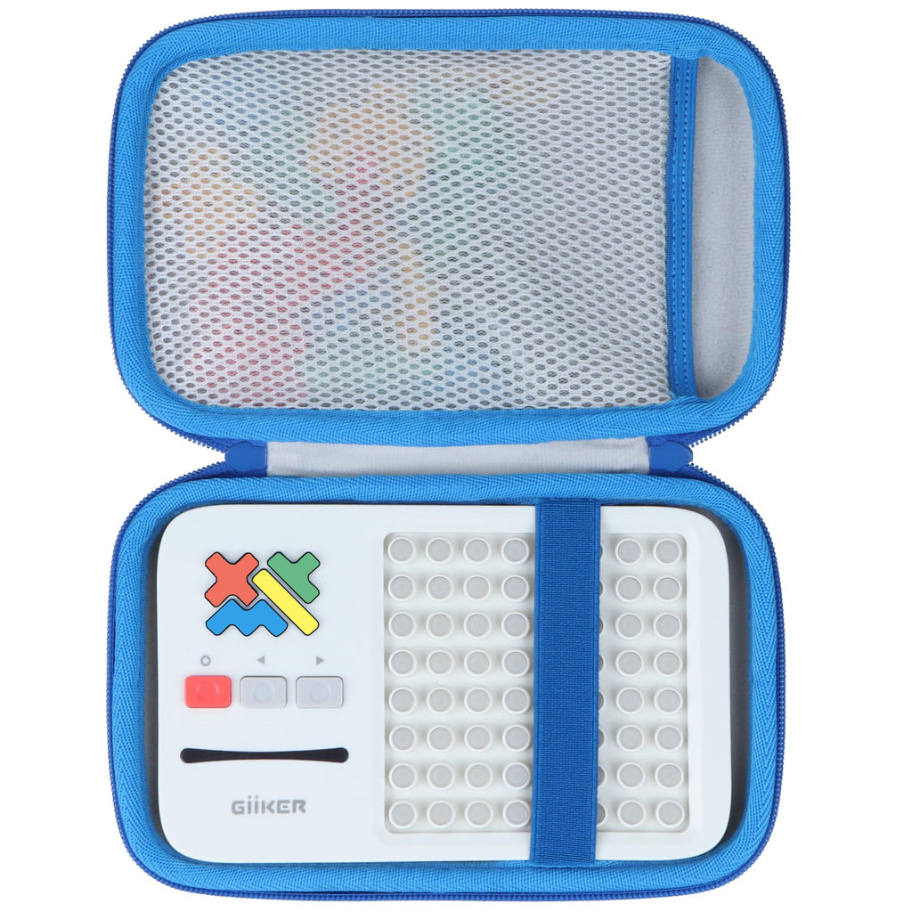 Lebakort Storage Case for GiiKER Super Blocks – Off White + Blue Protective Travel Case