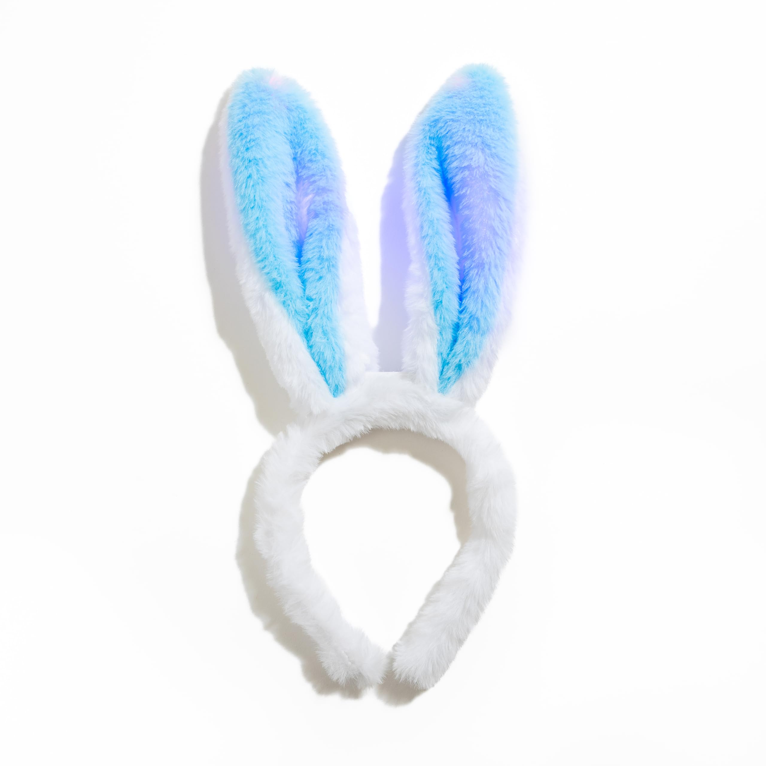 LED Glowing Bunny Ear Headbands for Kids – 4 Pack Light Up Party Headwear with Batteries Included