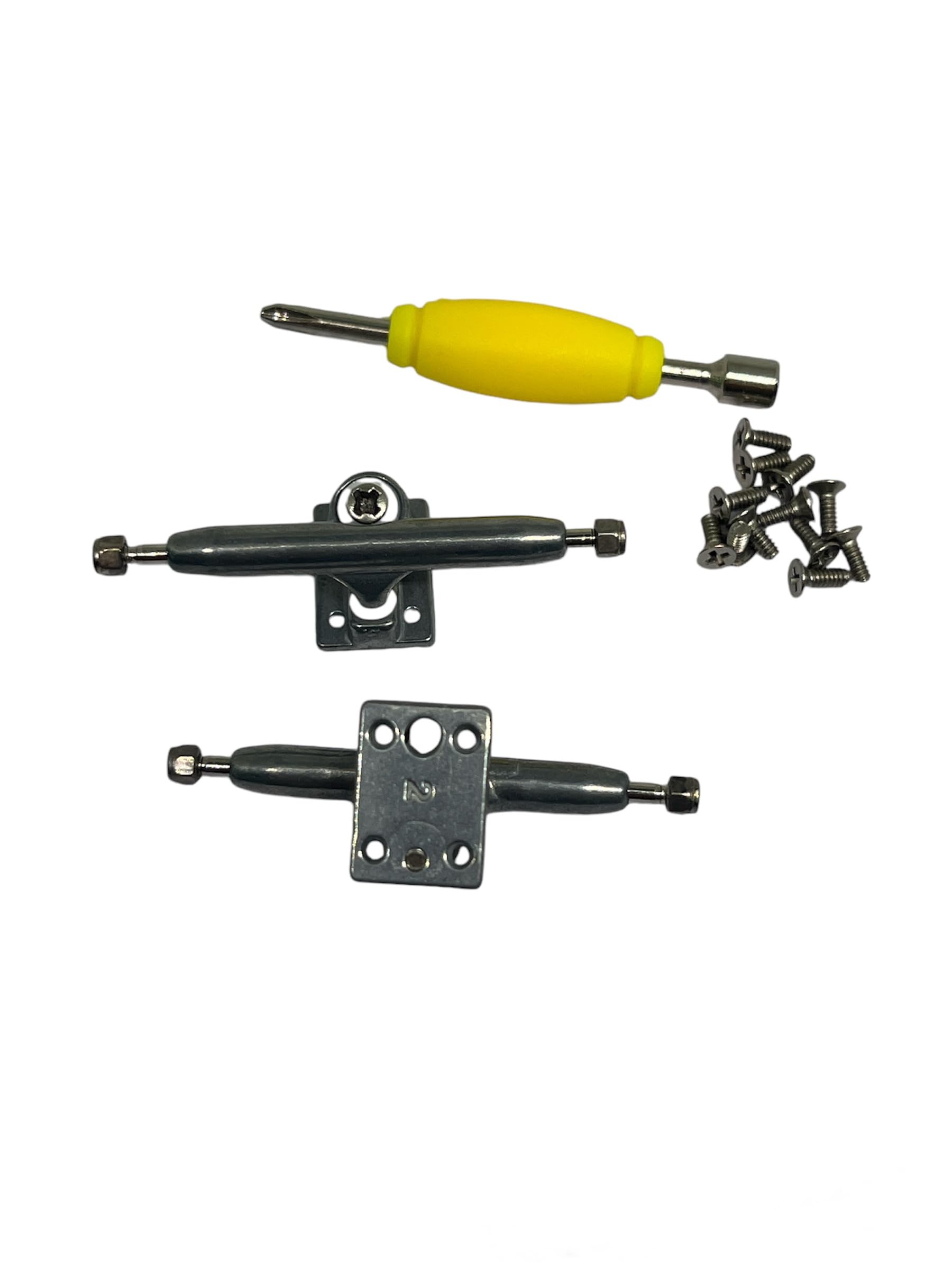 LEEFAI Pro Fingerboard Trucks G4 – 32mm Raw Metal Inverted Kingpin with Hardware