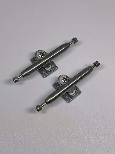 LEEFAI Pro G4 Fingerboard Trucks (36mm) – Raw Metal Inverted Kingpin with Hardware