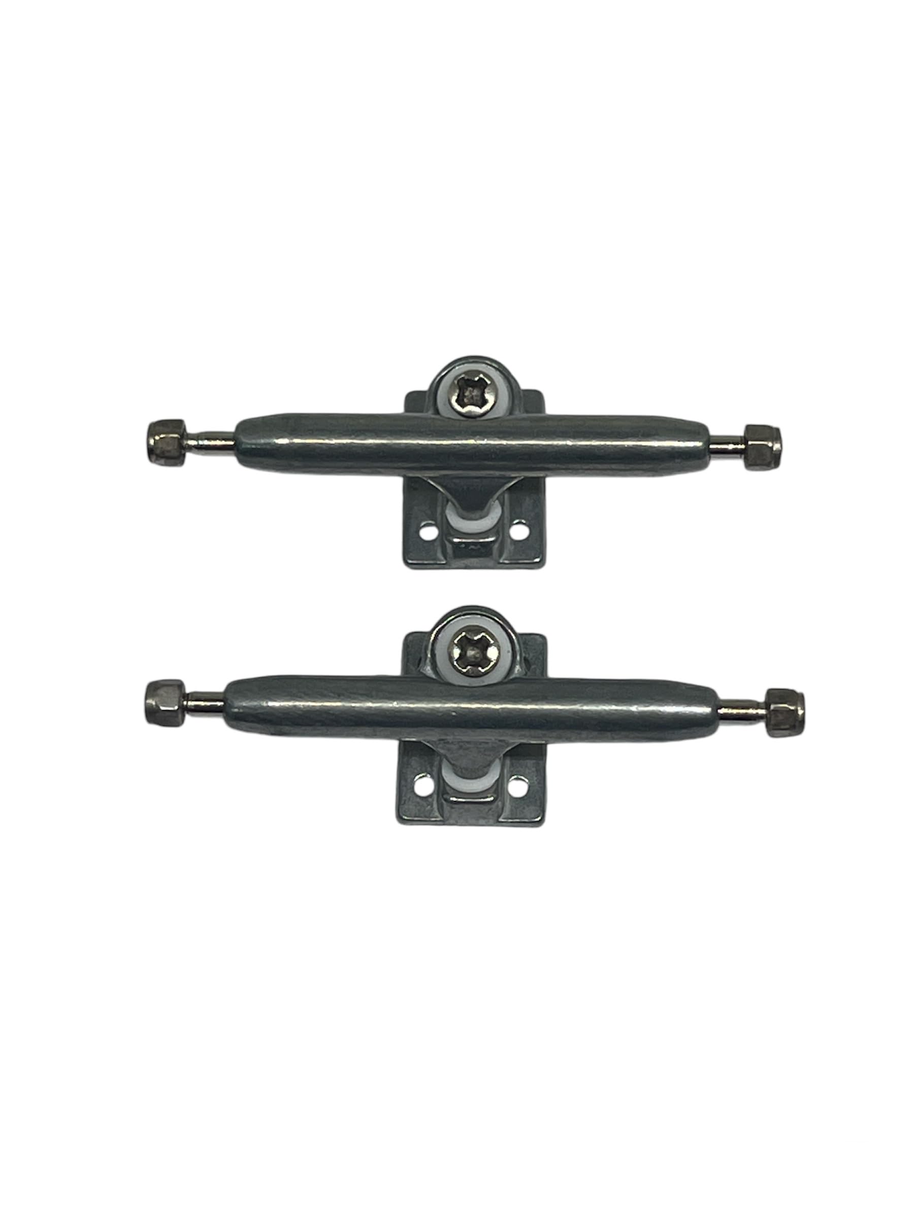 LEEFAI Pro G4 Fingerboard Trucks (36mm) – Raw Metal Inverted Kingpin with Hardware