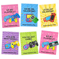 Leetous 28-Pack Valentines Day Video Game Keychains & Exchange Cards for Kids Classroom – Non-Candy Party Favors