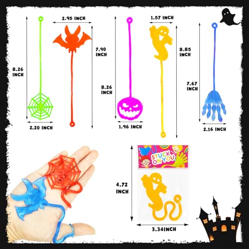 Leetous 42-Piece Halloween Sticky Hands Set – Non-Candy Party Favors for Toddlers
