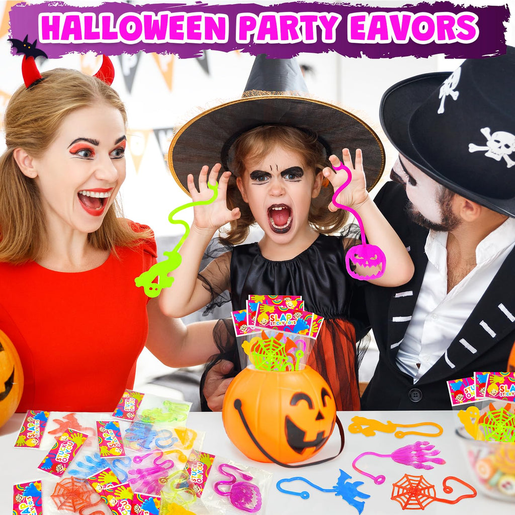 Leetous 42-Piece Halloween Sticky Hands Set – Non-Candy Party Favors for Toddlers