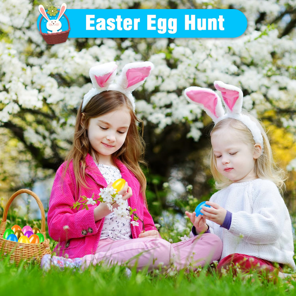 Leetous 72-Pack Plastic Easter Eggs, 2.36" Hinged Eggs for Egg Hunt, 66 Colorful + 6 Golden Eggs for Easter Basket Stuffers